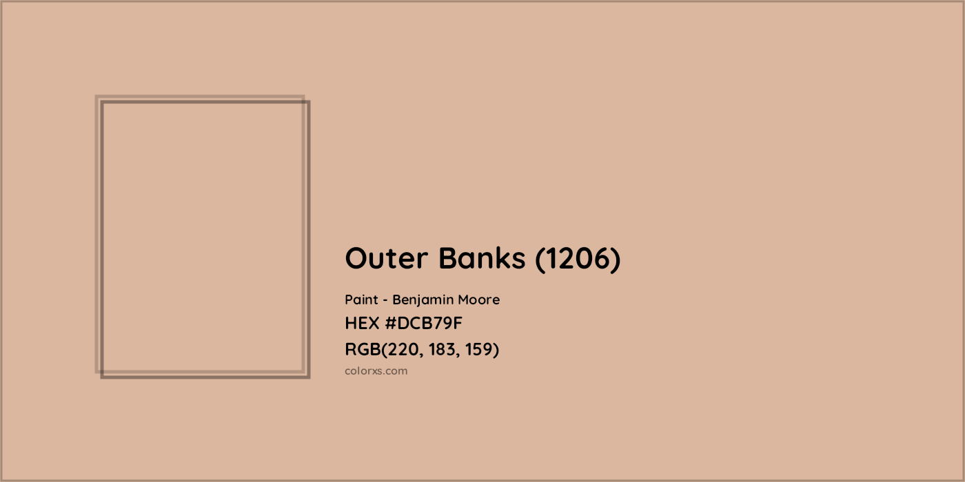 HEX #DCB79F Outer Banks (1206) Paint Benjamin Moore - Color Code