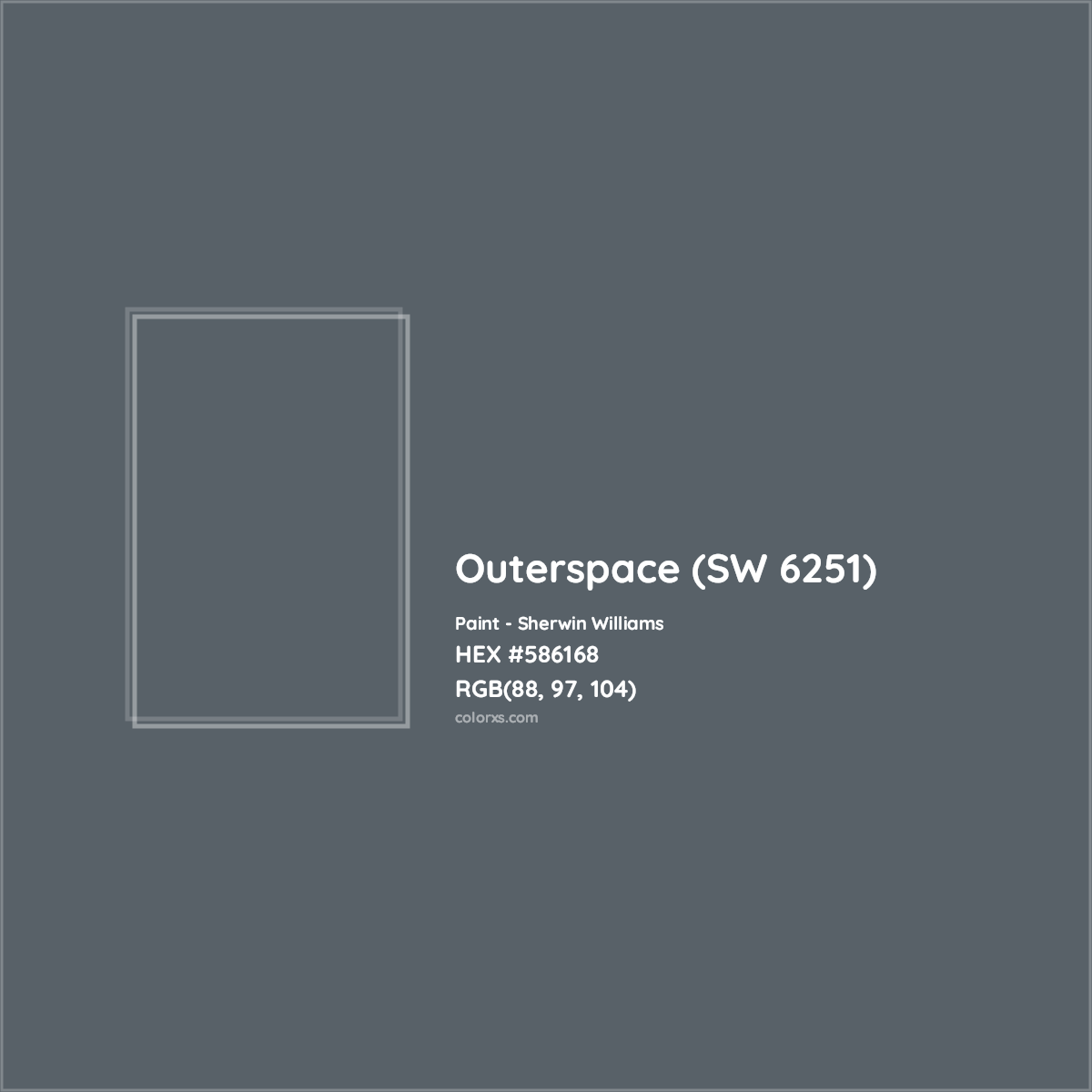 HEX #586168 Outerspace (SW 6251) Paint Sherwin Williams - Color Code