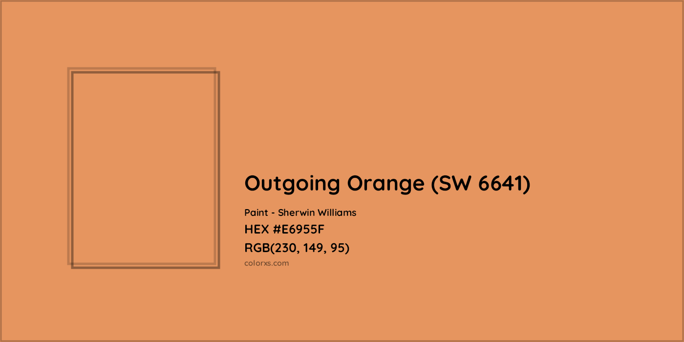 HEX #E6955F Outgoing Orange (SW 6641) Paint Sherwin Williams - Color Code
