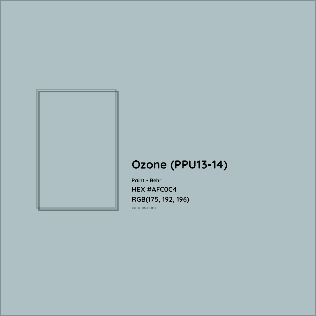 HEX #AFC0C4 Ozone (PPU13-14) Paint Behr - Color Code