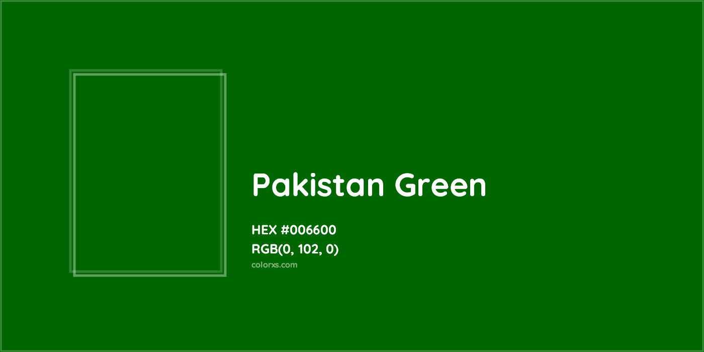 HEX #006600 Pakistan Green Other Flag - Color Code
