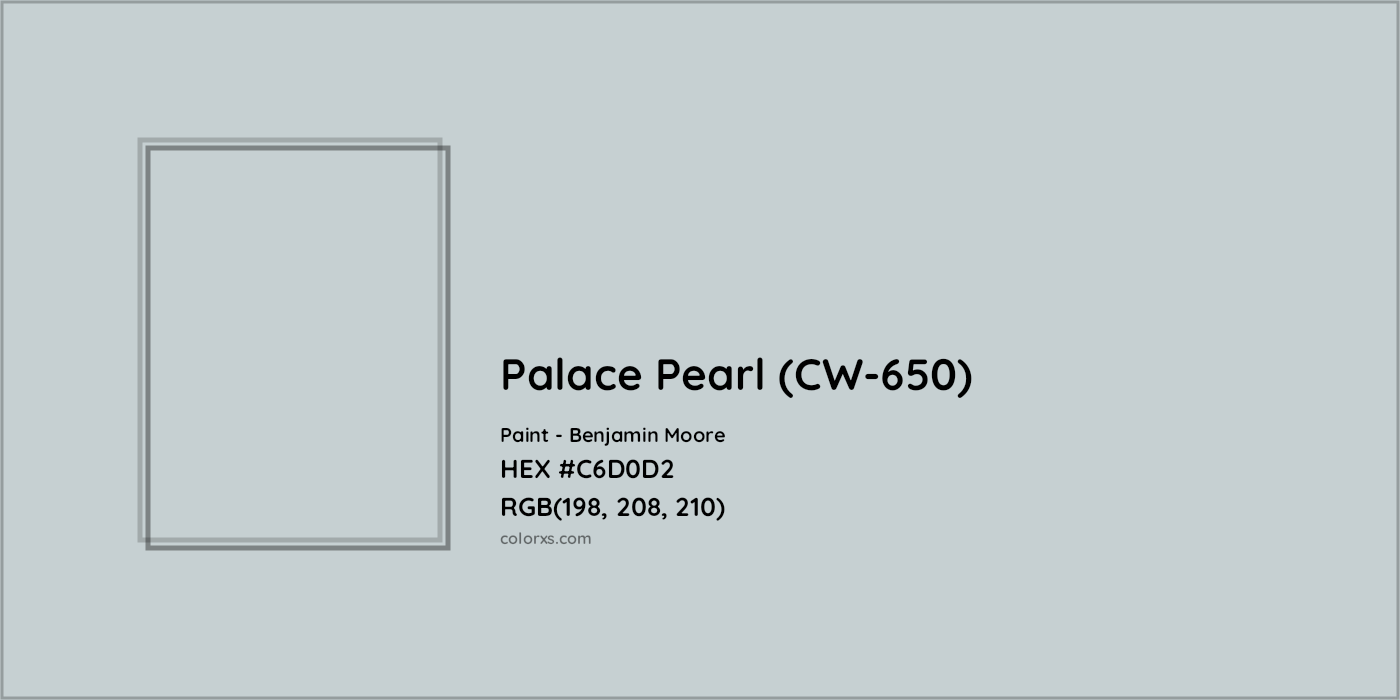 HEX #C6D0D2 Palace Pearl (CW-650) Paint Benjamin Moore - Color Code