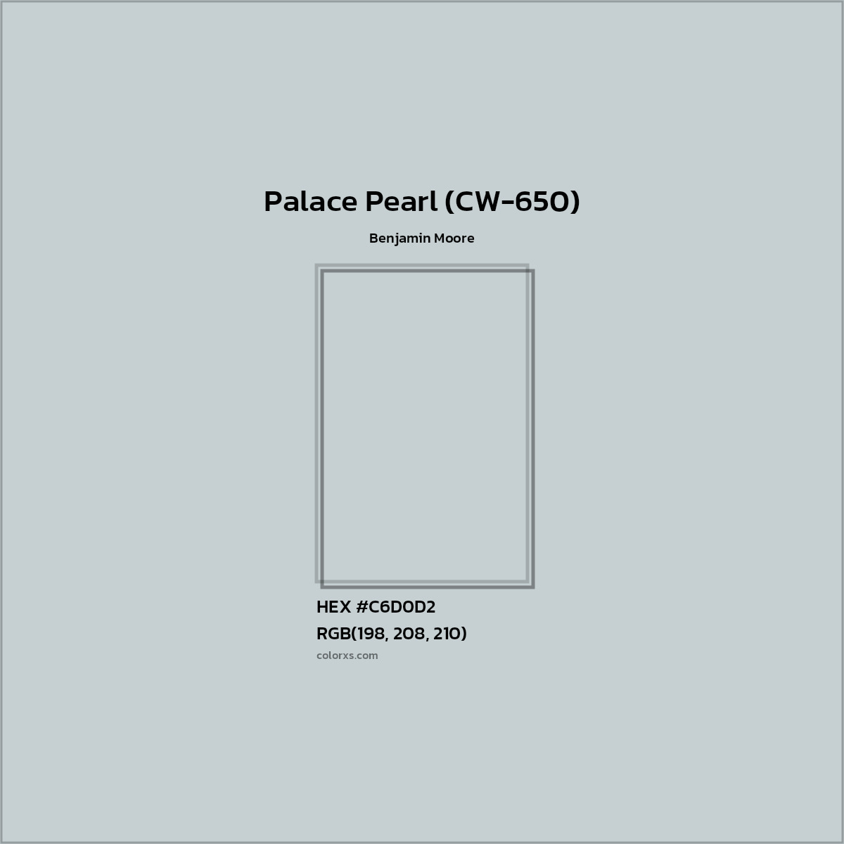 HEX #C6D0D2 Palace Pearl (CW-650) Paint Benjamin Moore - Color Code