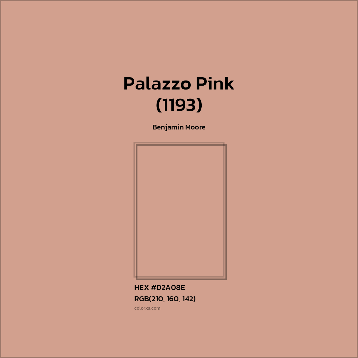 HEX #D2A08E Palazzo Pink (1193) Paint Benjamin Moore - Color Code