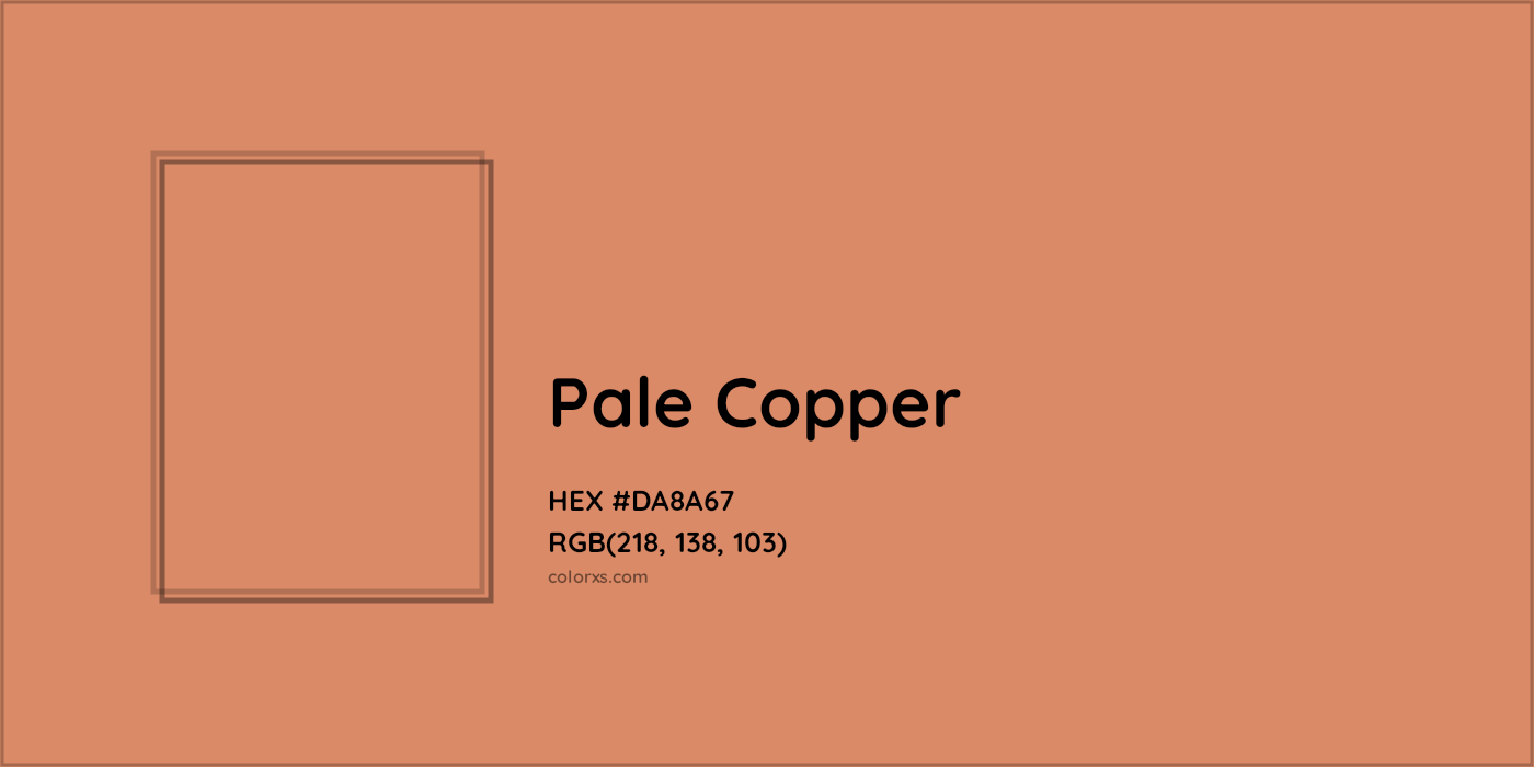 HEX #DA8A67 Pale Copper Color Crayola Crayons - Color Code