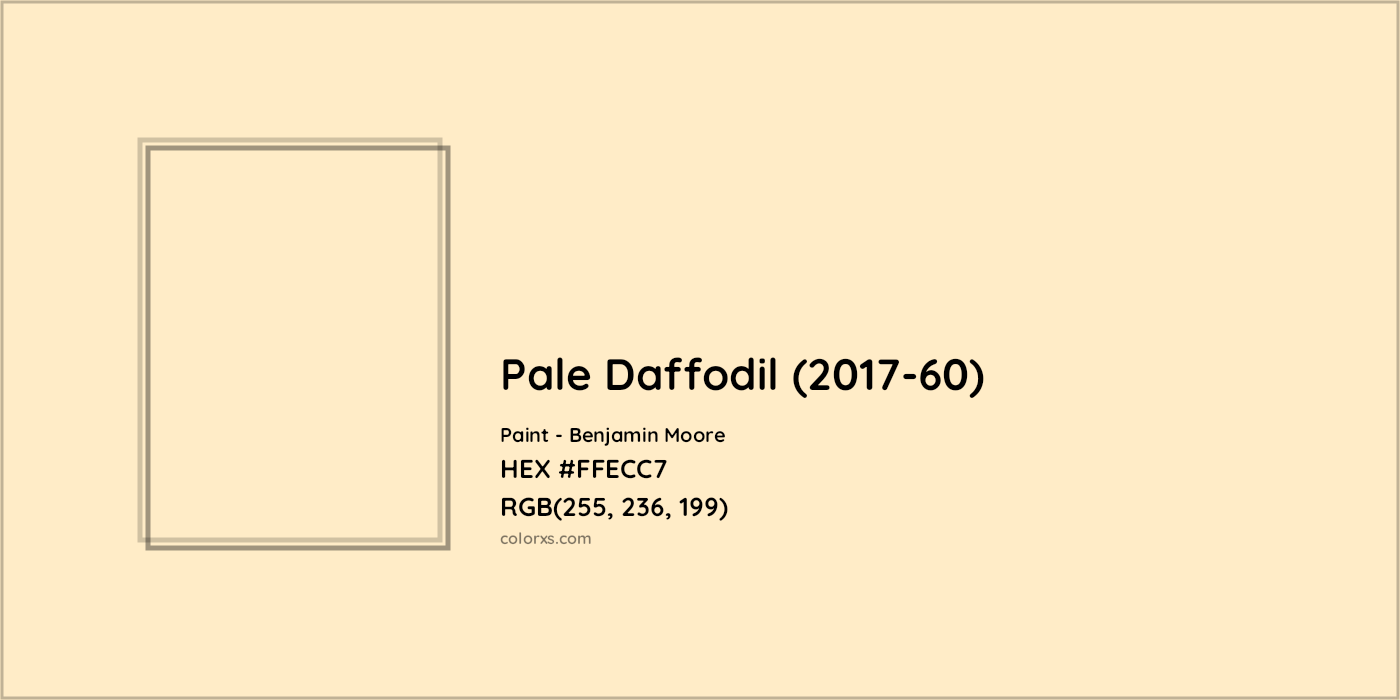 HEX #FFECC7 Pale Daffodil (2017-60) Paint Benjamin Moore - Color Code
