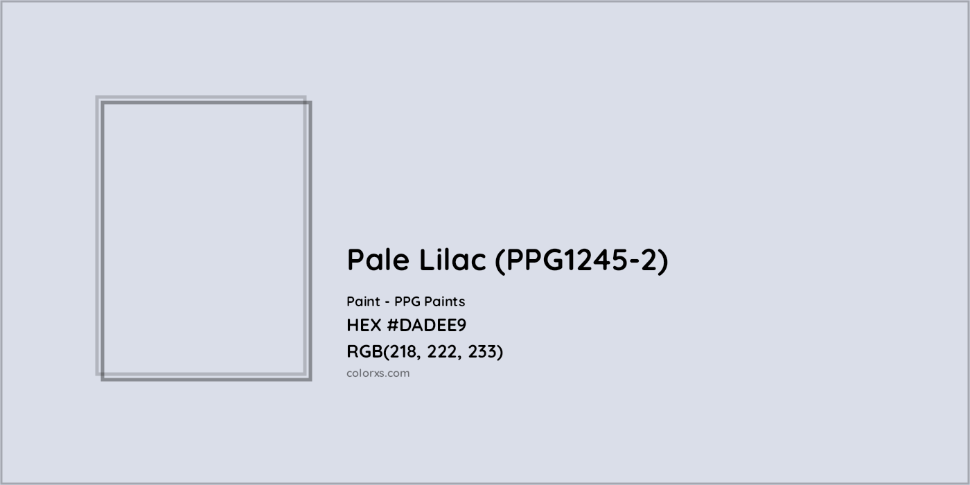 HEX #DADEE9 Pale Lilac (PPG1245-2) Paint PPG Paints - Color Code