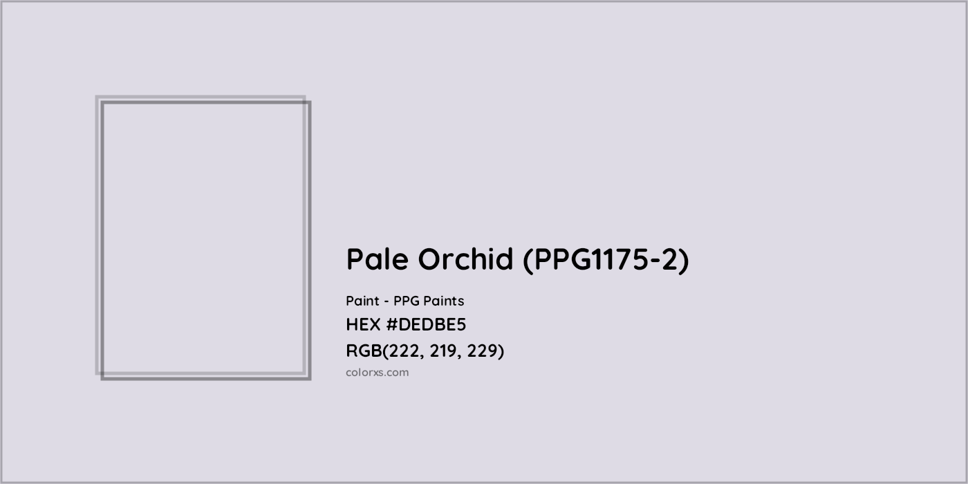 HEX #DEDBE5 Pale Orchid (PPG1175-2) Paint PPG Paints - Color Code