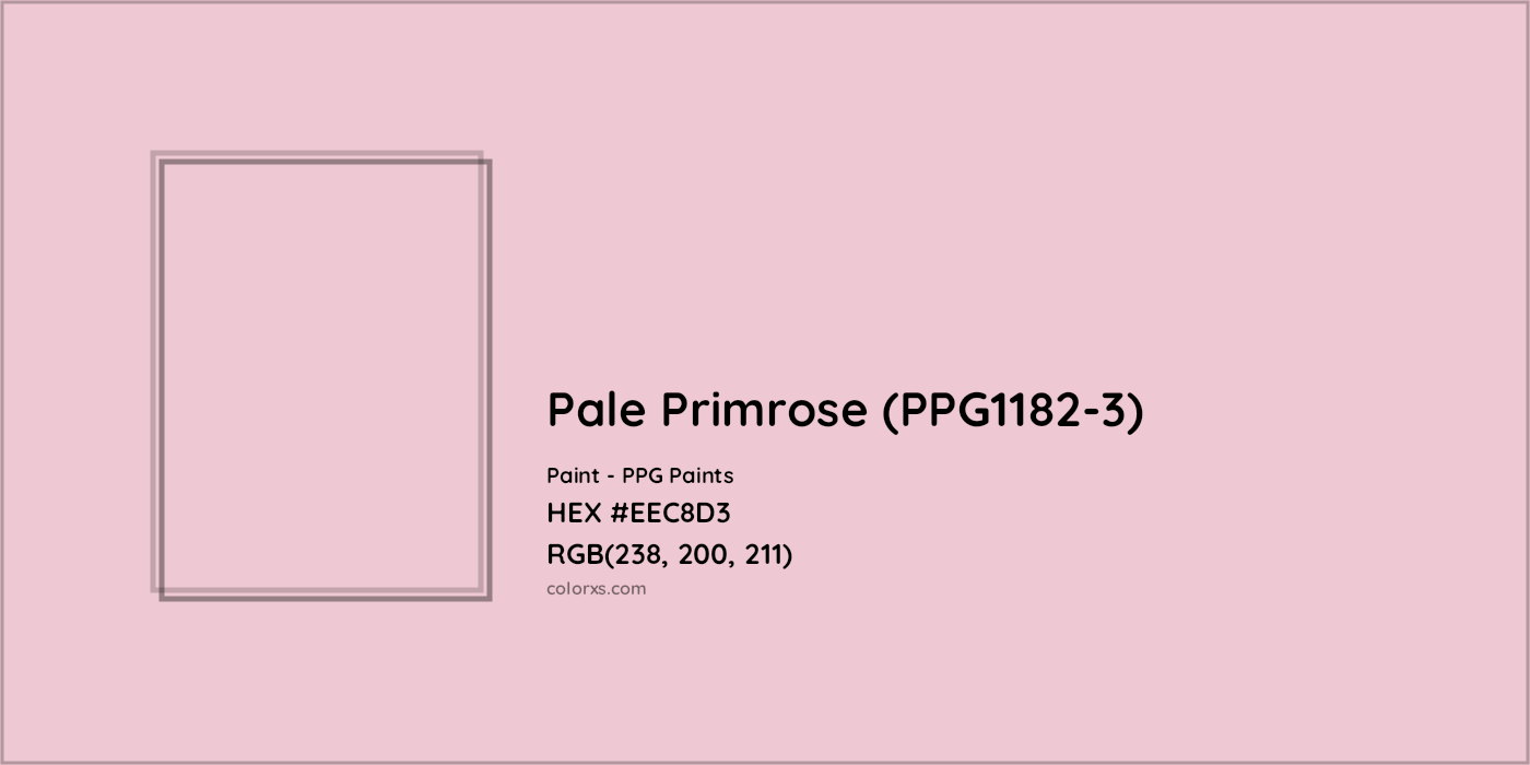 HEX #EEC8D3 Pale Primrose (PPG1182-3) Paint PPG Paints - Color Code