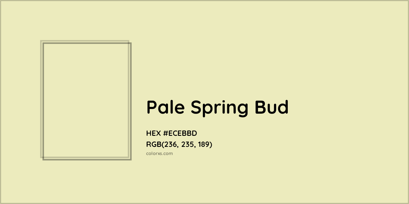 HEX #ECEBBD Pale Spring Bud Color - Color Code