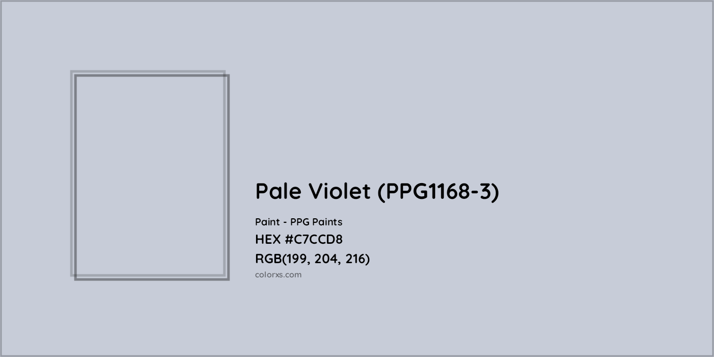 HEX #C7CCD8 Pale Violet (PPG1168-3) Paint PPG Paints - Color Code