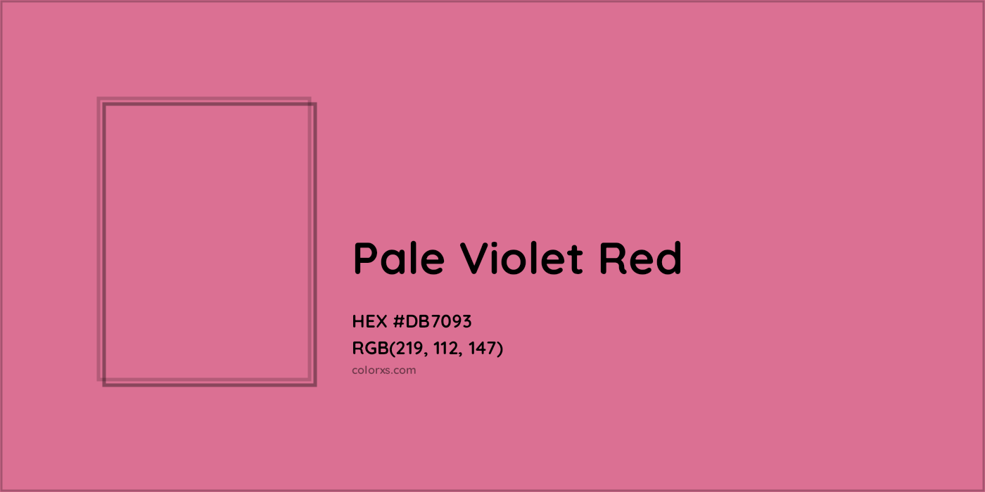 HEX #DB7093 Pale Violet Red Color - Color Code
