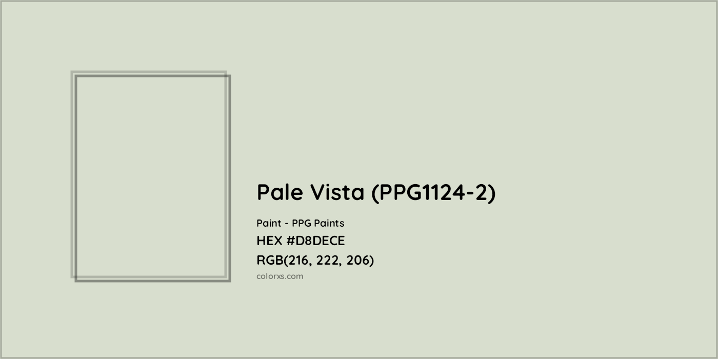 HEX #D8DECE Pale Vista (PPG1124-2) Paint PPG Paints - Color Code
