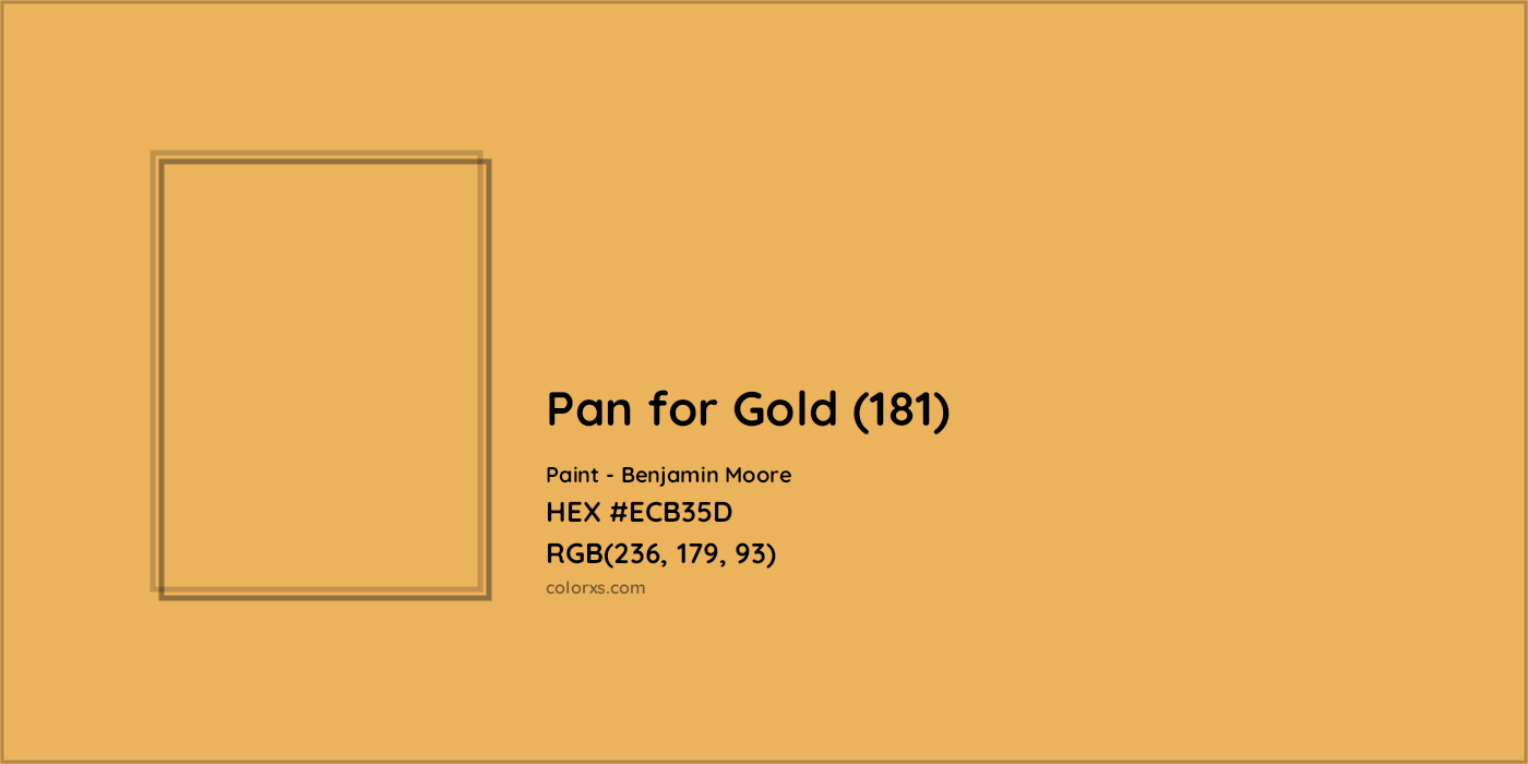 HEX #ECB35D Pan for Gold (181) Paint Benjamin Moore - Color Code