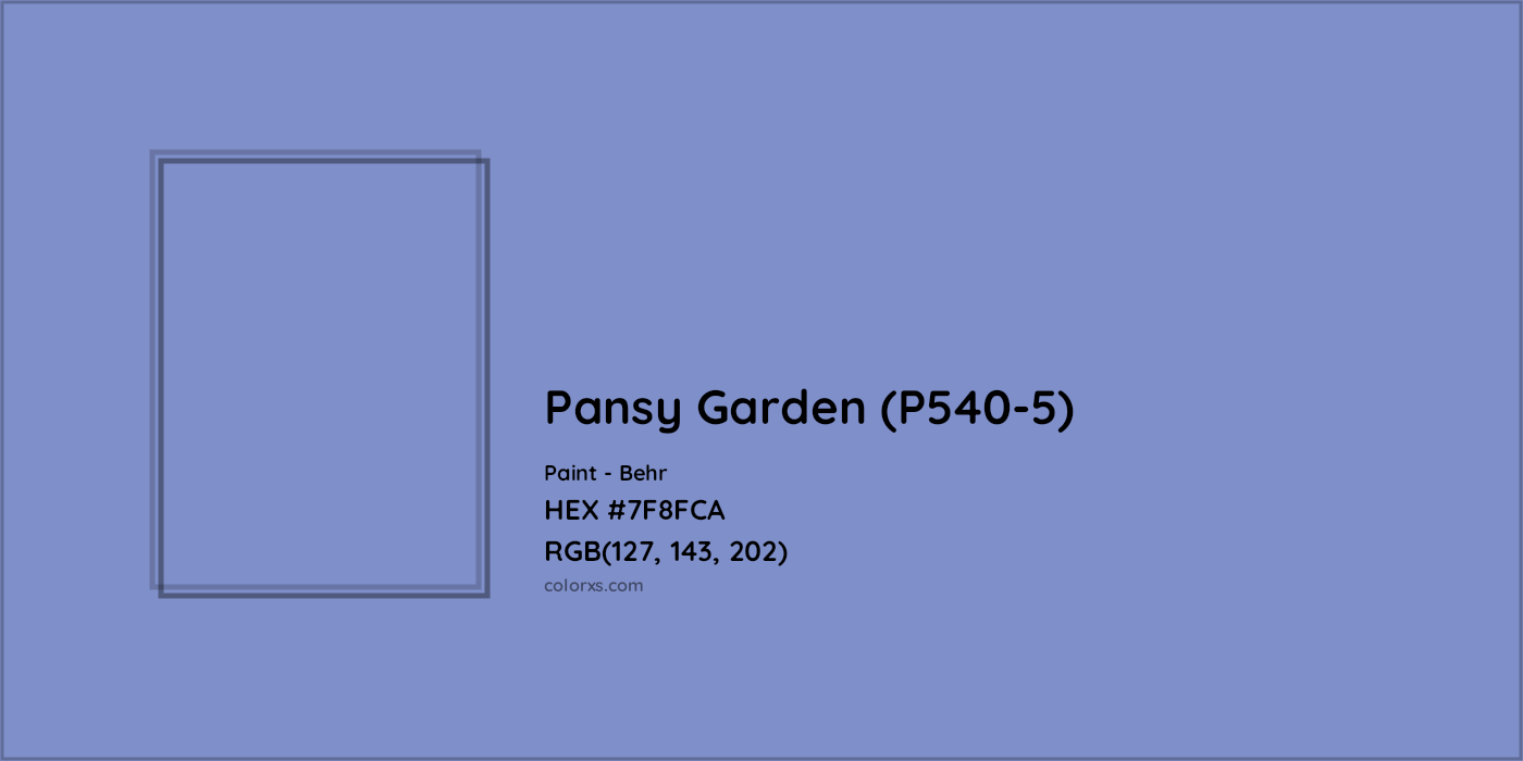 HEX #7F8FCA Pansy Garden (P540-5) Paint Behr - Color Code