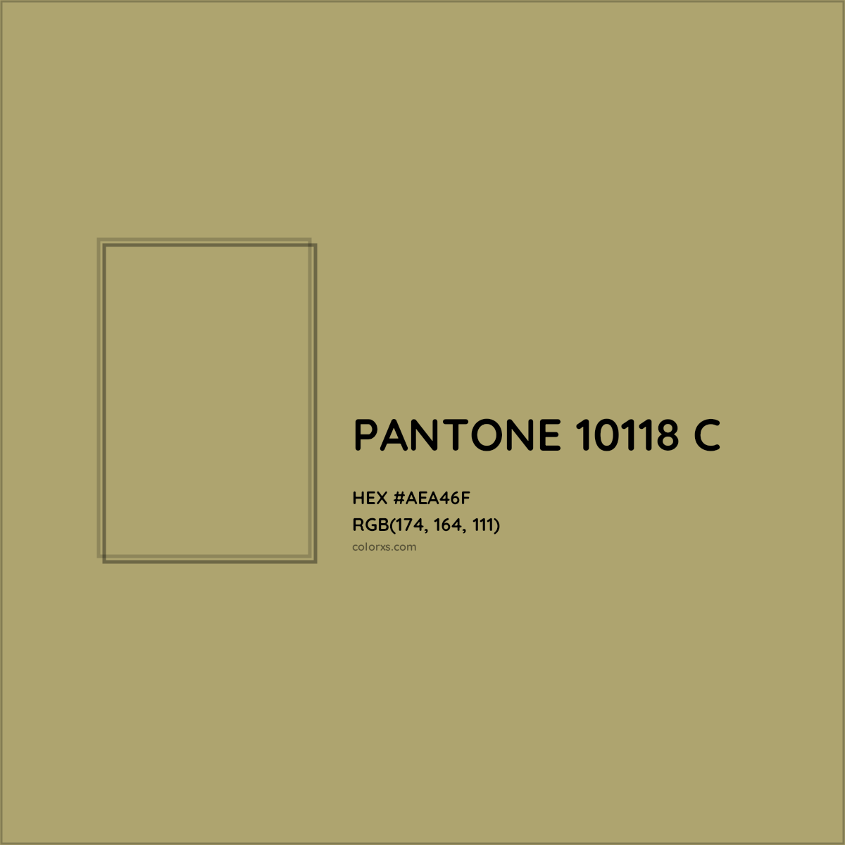HEX #AEA46F PANTONE 10118 C CMS Pantone PMS - Color Code