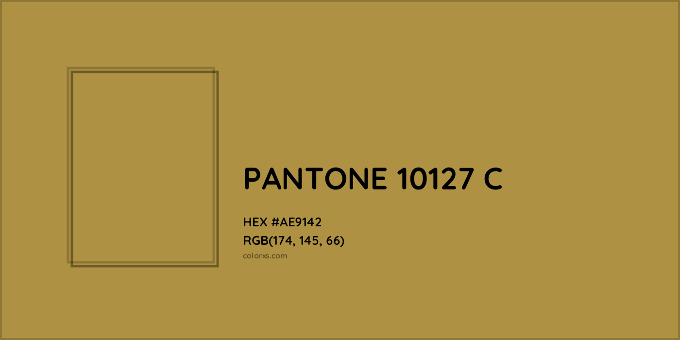 HEX #AE9142 PANTONE 10127 C CMS Pantone PMS - Color Code