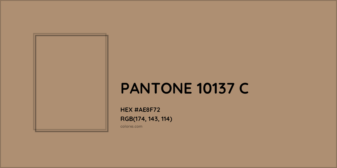 HEX #AE8F72 PANTONE 10137 C CMS Pantone PMS - Color Code