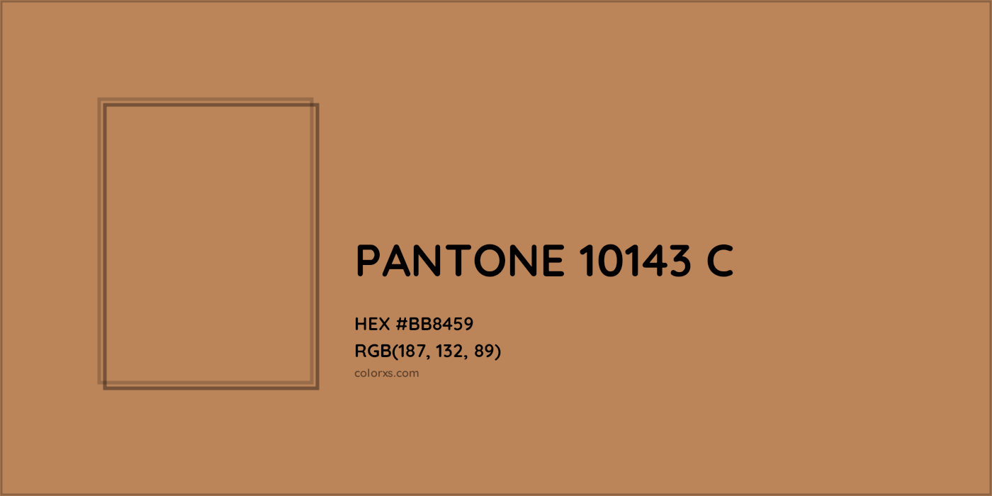 HEX #BB8459 PANTONE 10143 C CMS Pantone PMS - Color Code