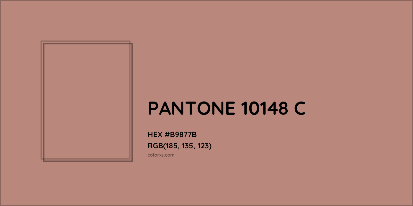 HEX #B9877B PANTONE 10148 C CMS Pantone PMS - Color Code