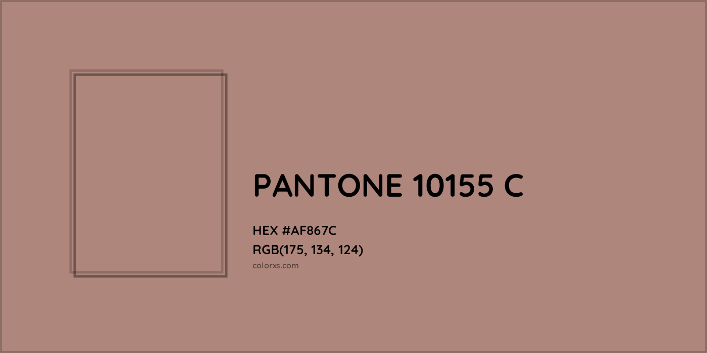 HEX #AF867C PANTONE 10155 C CMS Pantone PMS - Color Code
