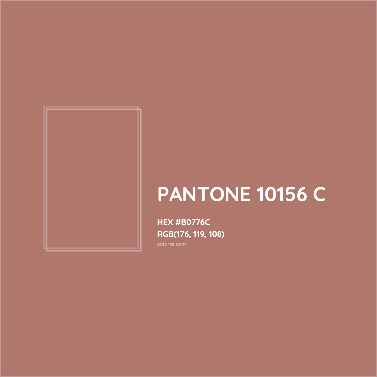 HEX #B0776C PANTONE 10156 C CMS Pantone PMS - Color Code