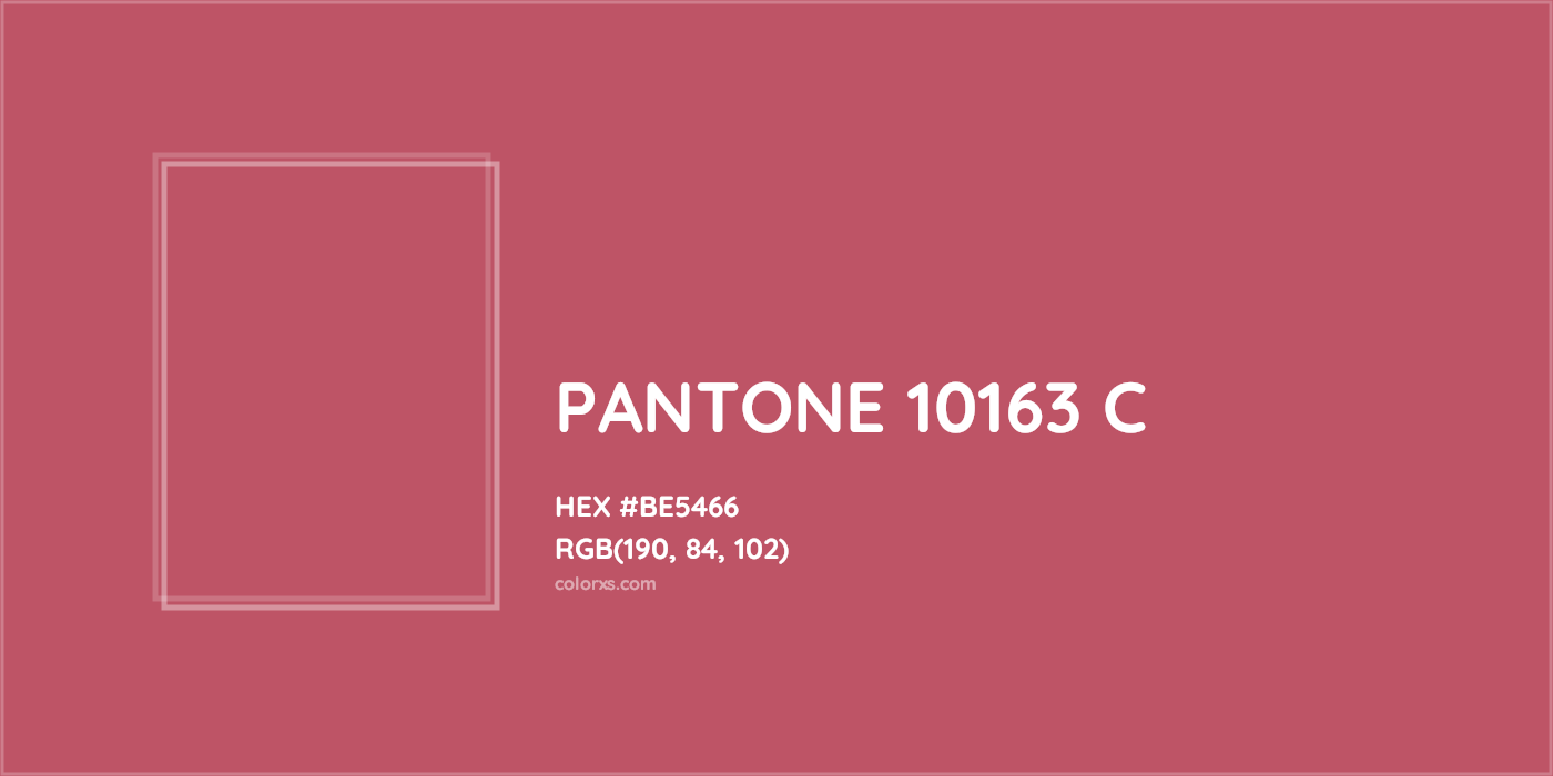 HEX #BE5466 PANTONE 10163 C CMS Pantone PMS - Color Code