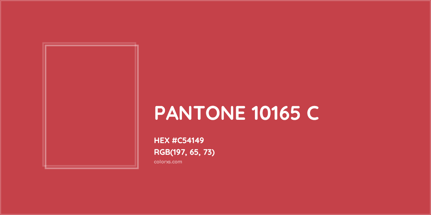 HEX #C54149 PANTONE 10165 C CMS Pantone PMS - Color Code