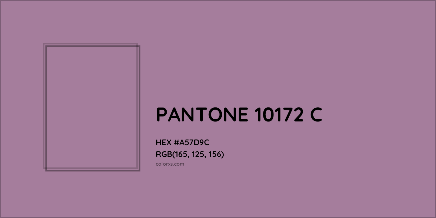 HEX #A57D9C PANTONE 10172 C CMS Pantone PMS - Color Code