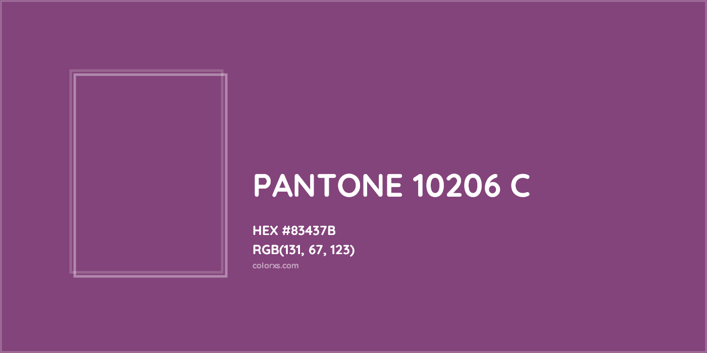 HEX #83437B PANTONE 10206 C CMS Pantone PMS - Color Code