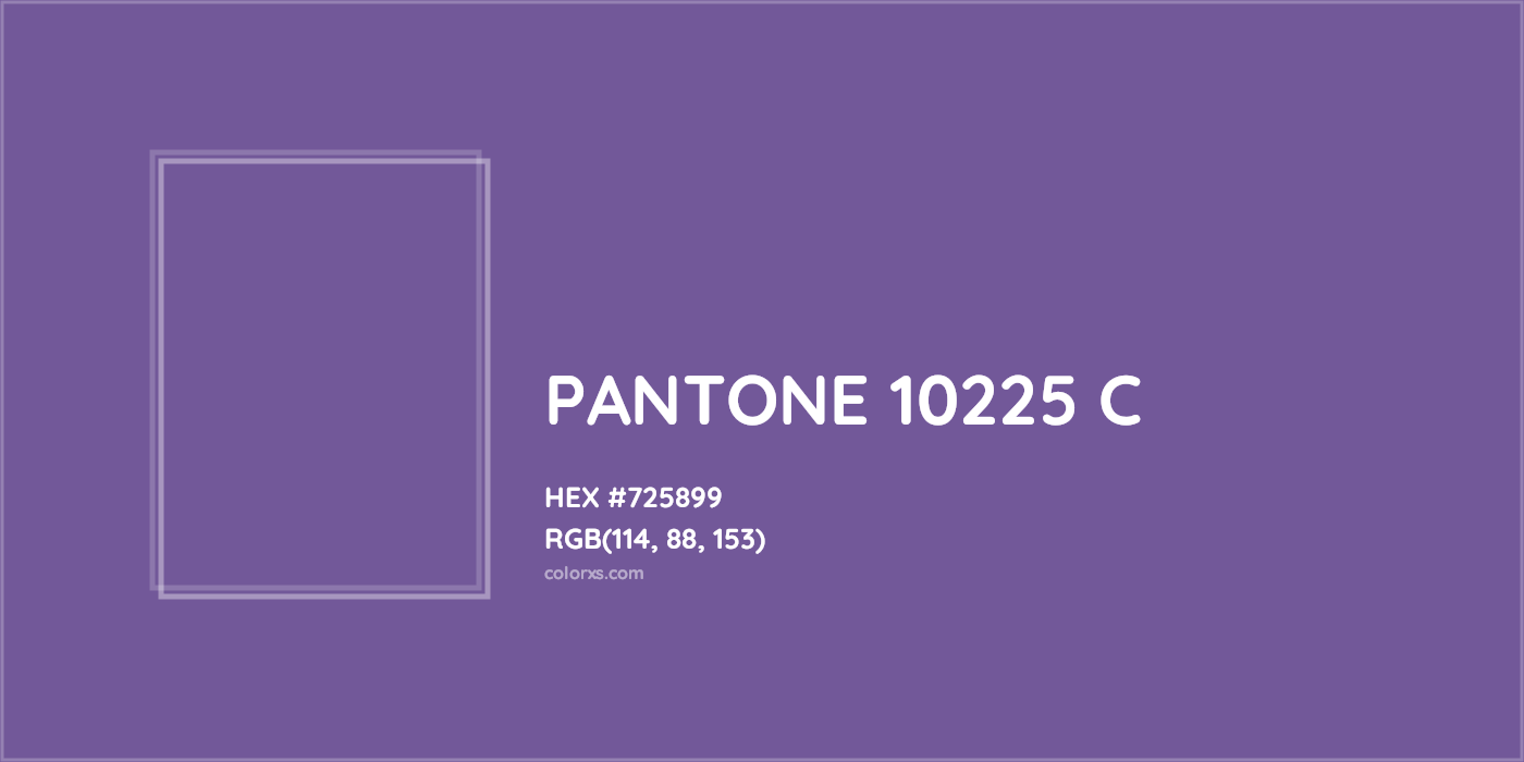 HEX #725899 PANTONE 10225 C CMS Pantone PMS - Color Code