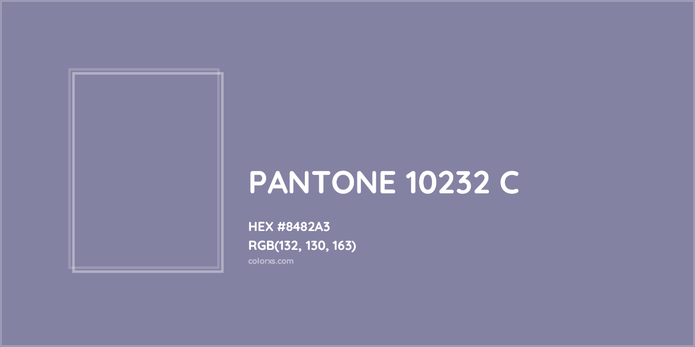HEX #8482A3 PANTONE 10232 C CMS Pantone PMS - Color Code