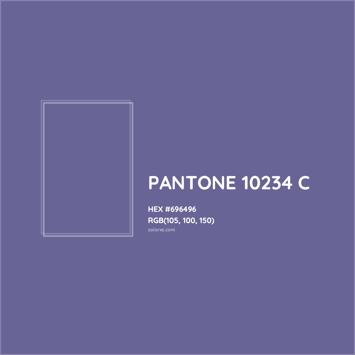 HEX #696496 PANTONE 10234 C CMS Pantone PMS - Color Code