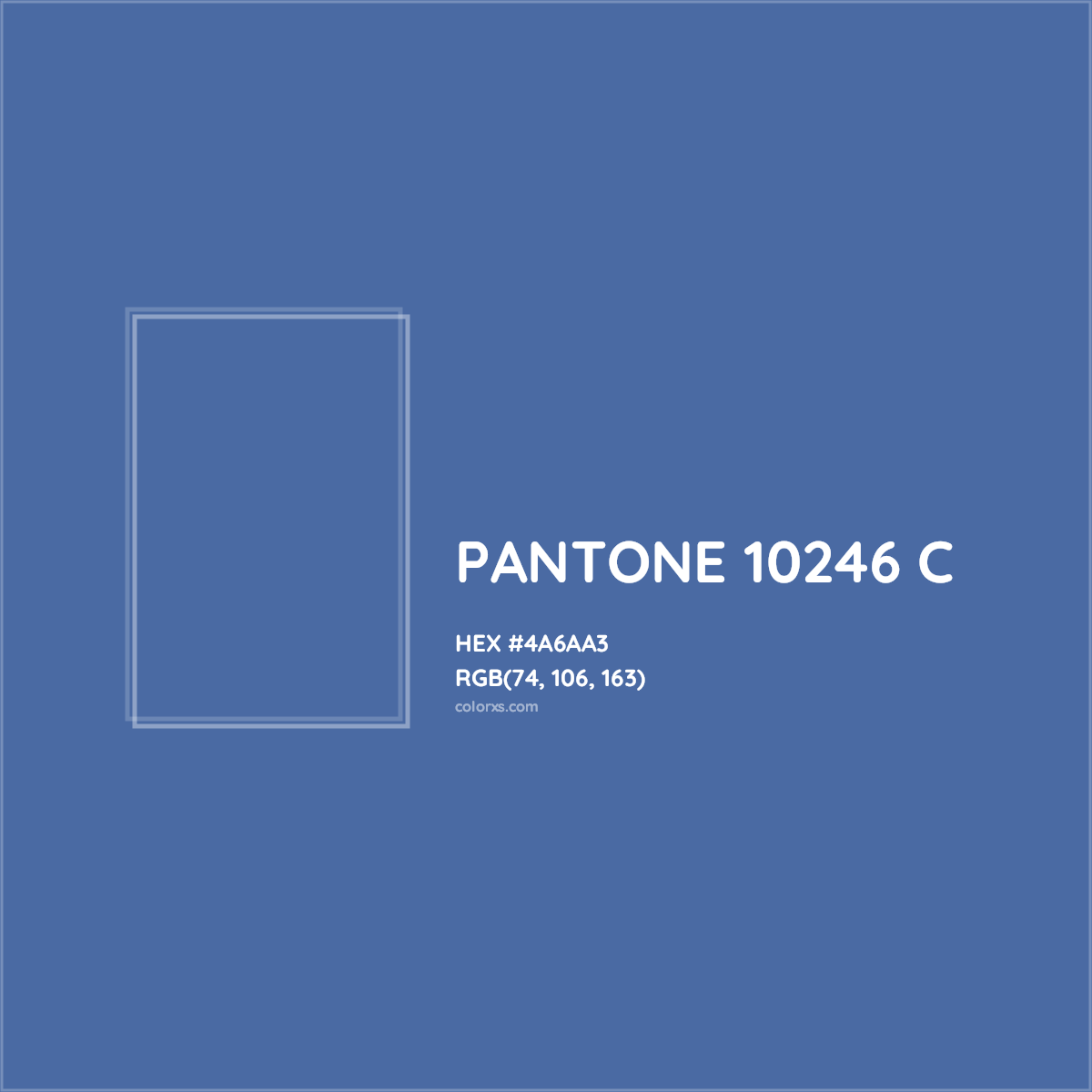 HEX #4A6AA3 PANTONE 10246 C CMS Pantone PMS - Color Code