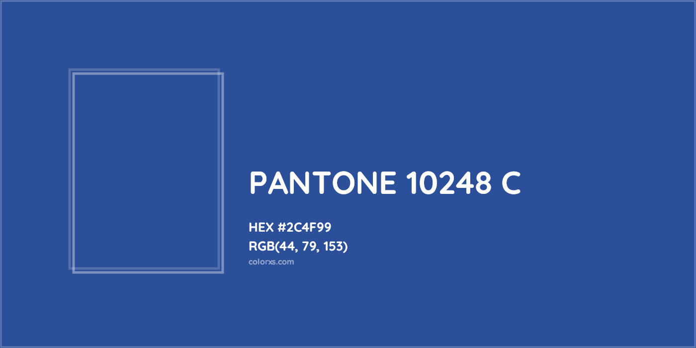 HEX #2C4F99 PANTONE 10248 C CMS Pantone PMS - Color Code