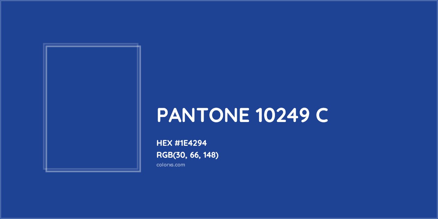 HEX #1E4294 PANTONE 10249 C CMS Pantone PMS - Color Code