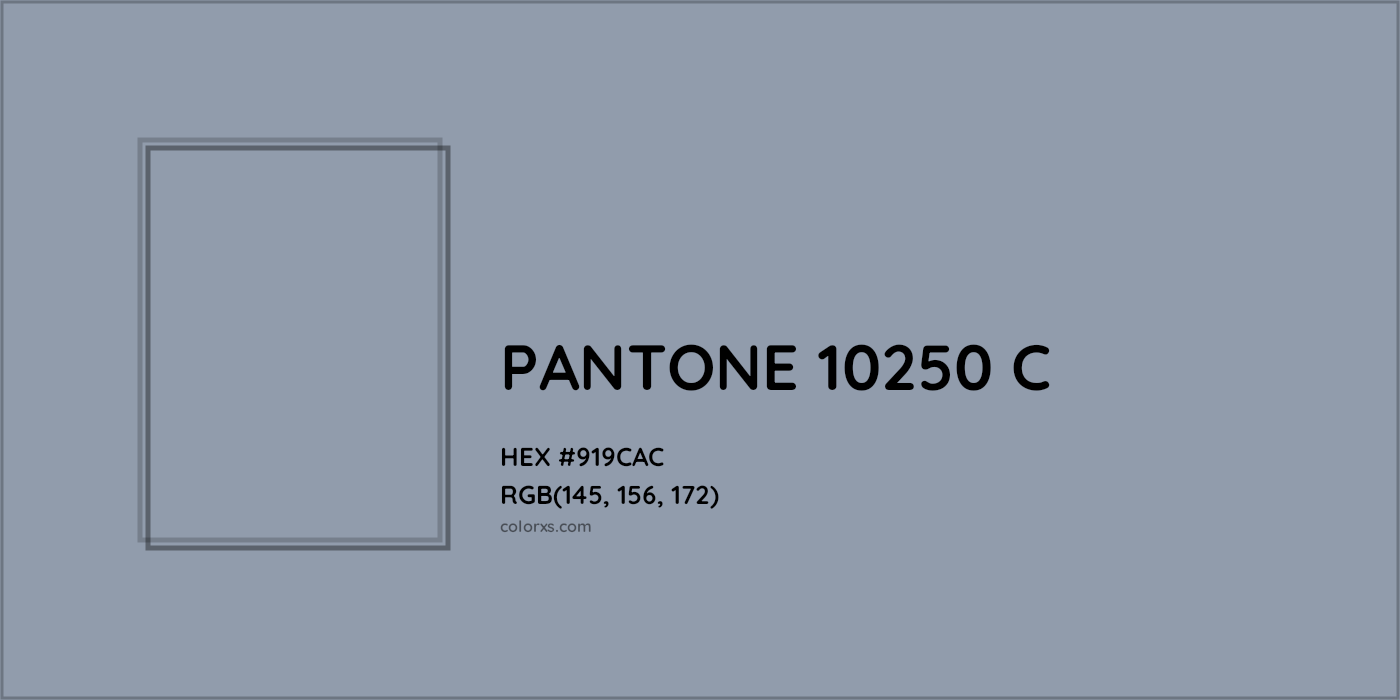 HEX #919CAC PANTONE 10250 C CMS Pantone PMS - Color Code
