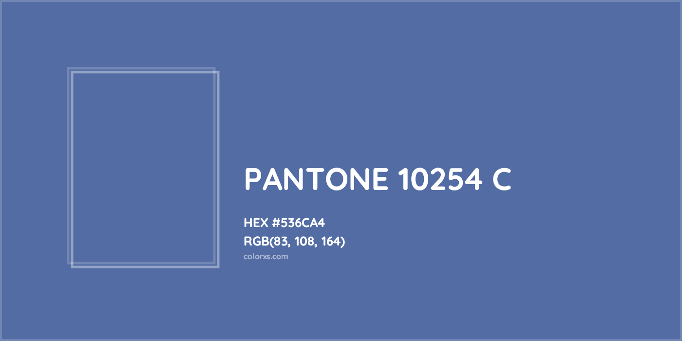 HEX #536CA4 PANTONE 10254 C CMS Pantone PMS - Color Code