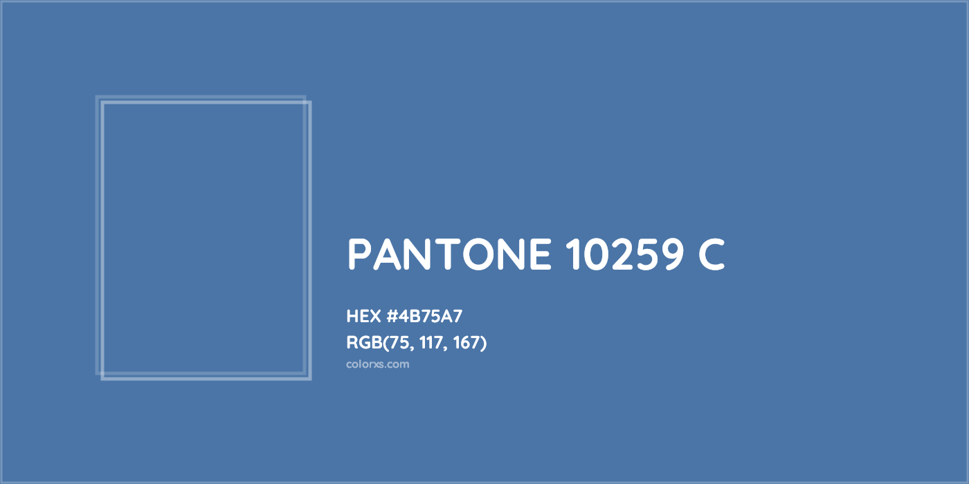 HEX #4B75A7 PANTONE 10259 C CMS Pantone PMS - Color Code