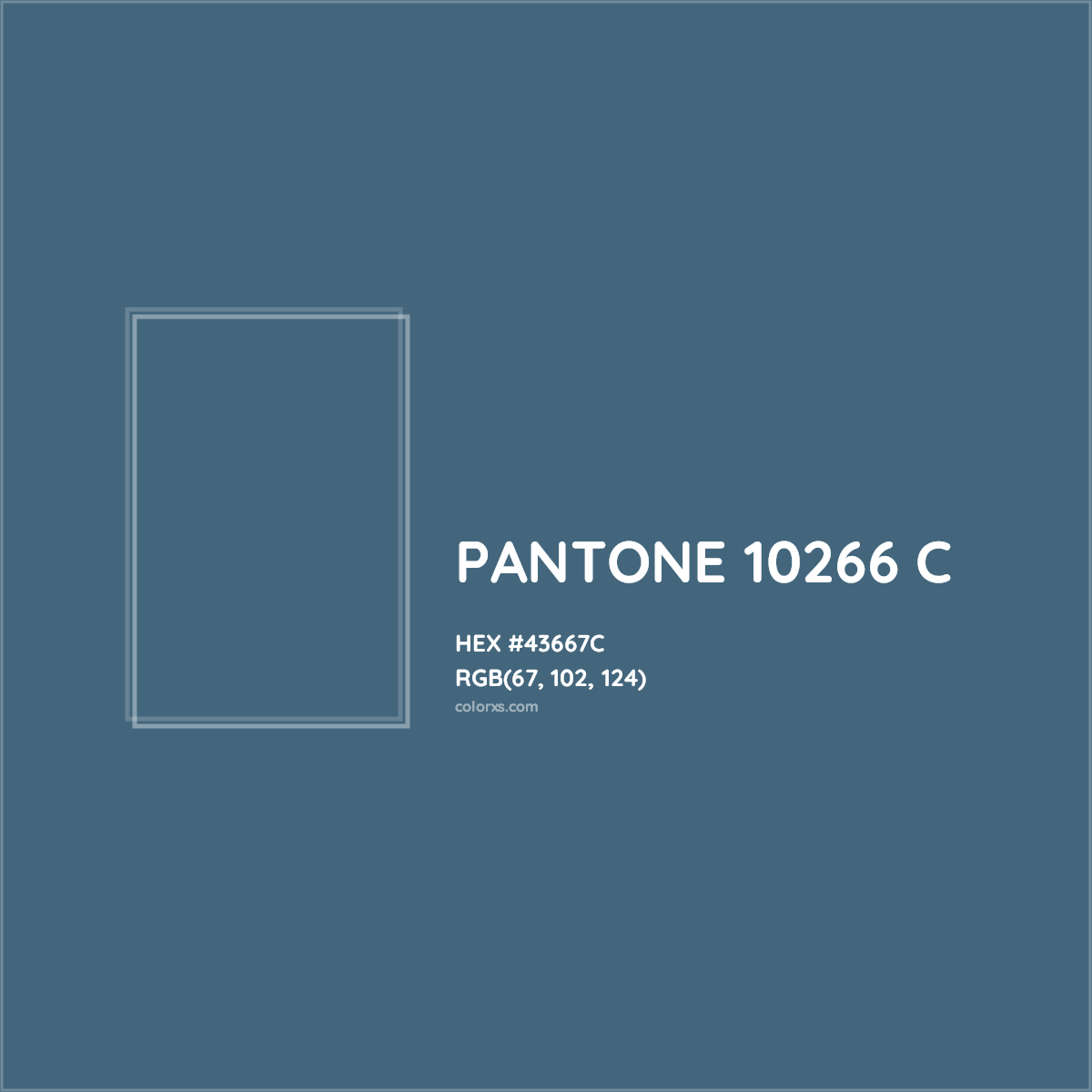 HEX #43667C PANTONE 10266 C CMS Pantone PMS - Color Code