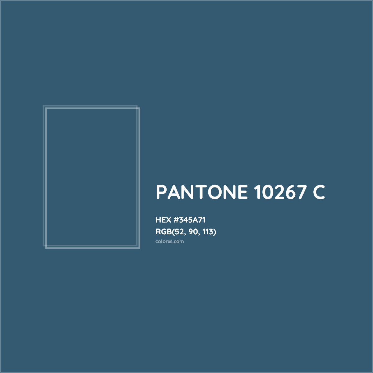 HEX #345A71 PANTONE 10267 C CMS Pantone PMS - Color Code