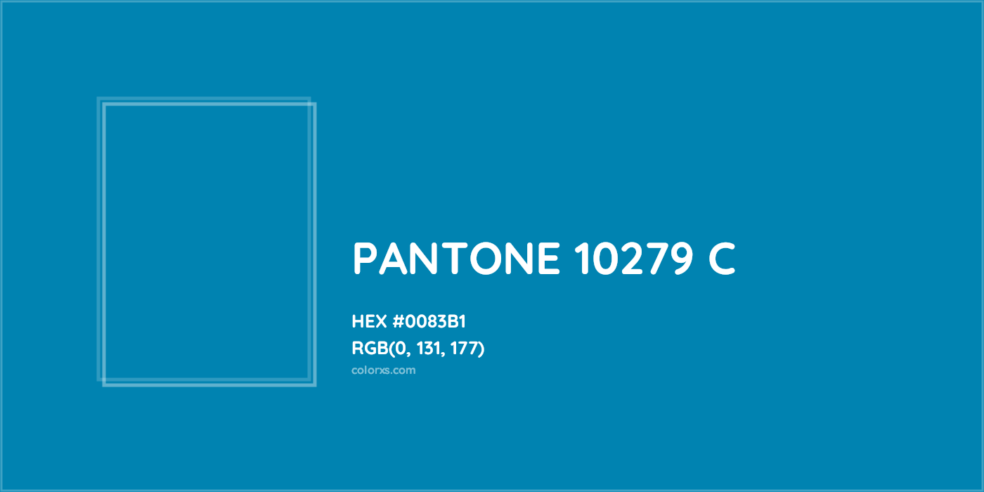 HEX #0083B1 PANTONE 10279 C CMS Pantone PMS - Color Code