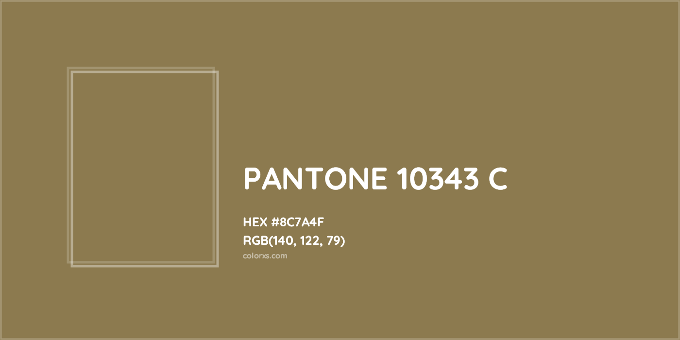 HEX #8C7A4F PANTONE 10343 C CMS Pantone PMS - Color Code