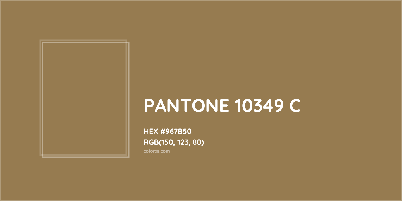 HEX #967B50 PANTONE 10349 C CMS Pantone PMS - Color Code