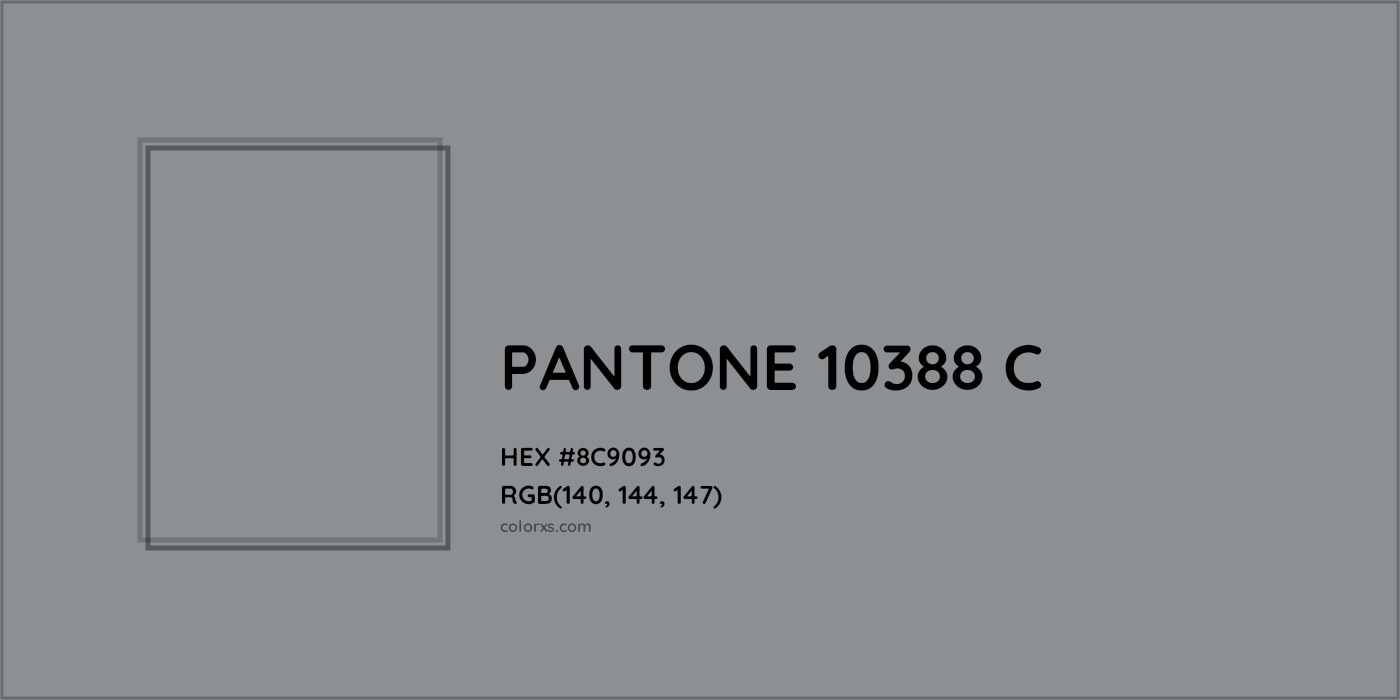 HEX #8C9093 PANTONE 10388 C CMS Pantone PMS - Color Code