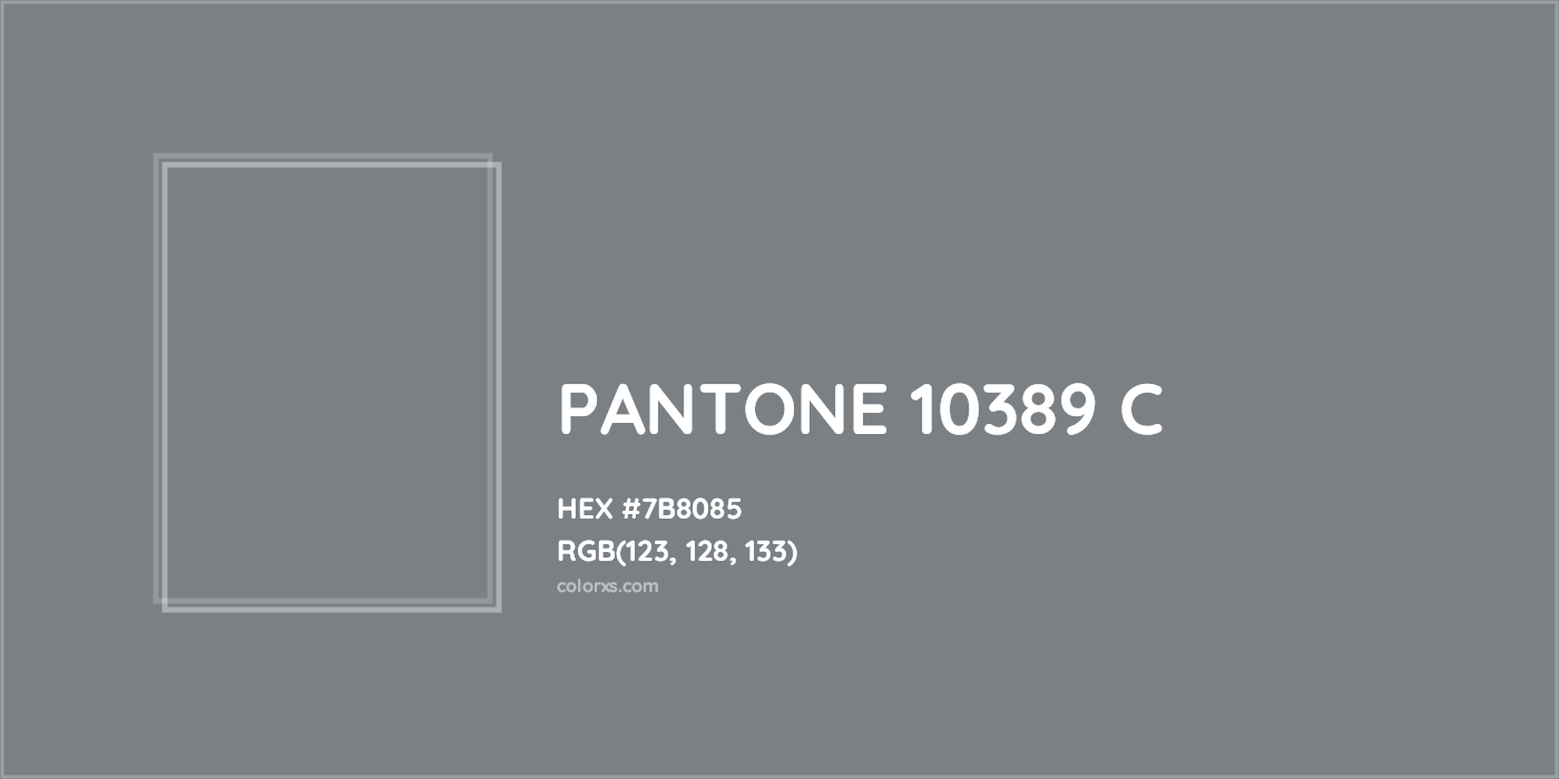 HEX #7B8085 PANTONE 10389 C CMS Pantone PMS - Color Code