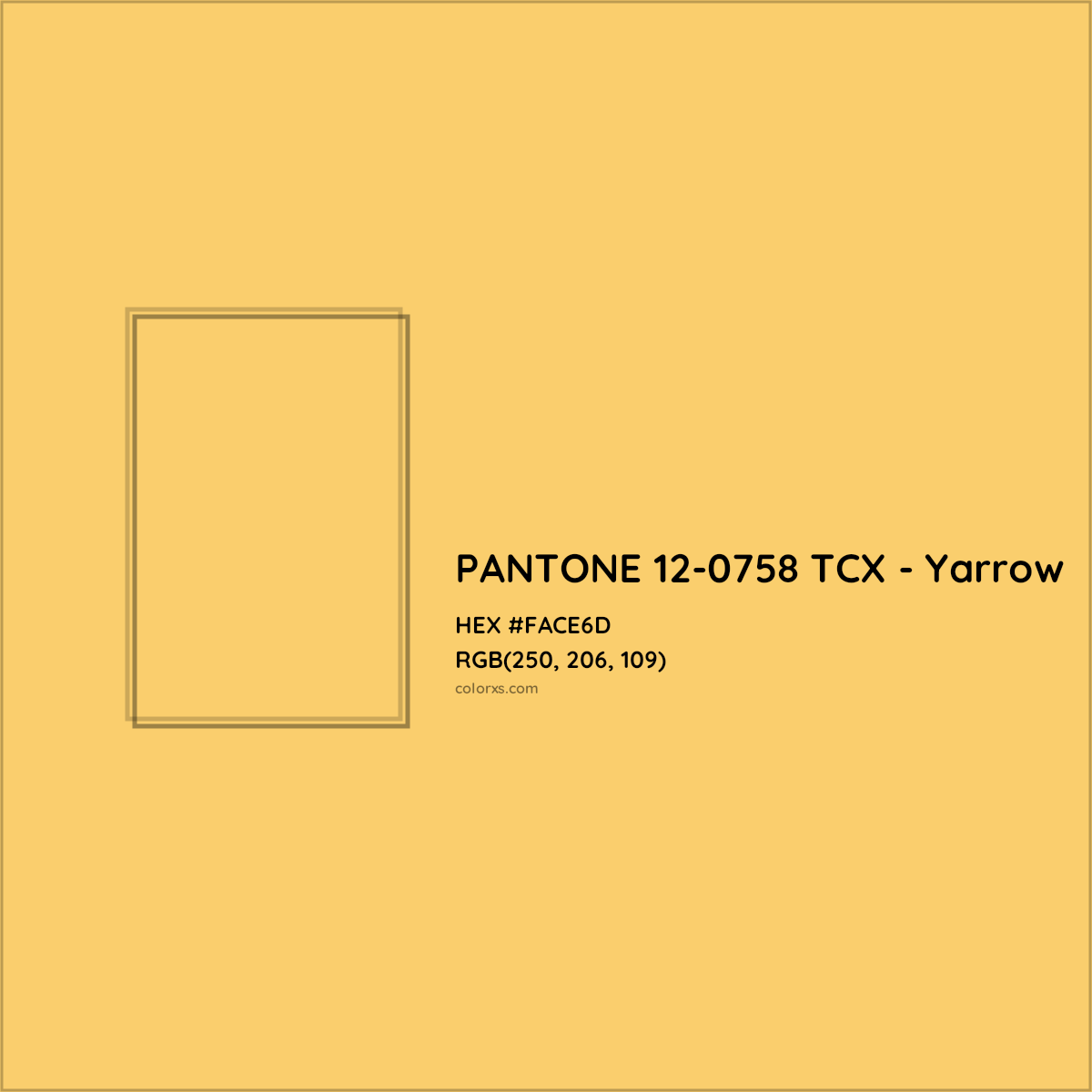 HEX #FACE6D PANTONE 12-0758 TCX - Yarrow CMS Pantone TCX - Color Code