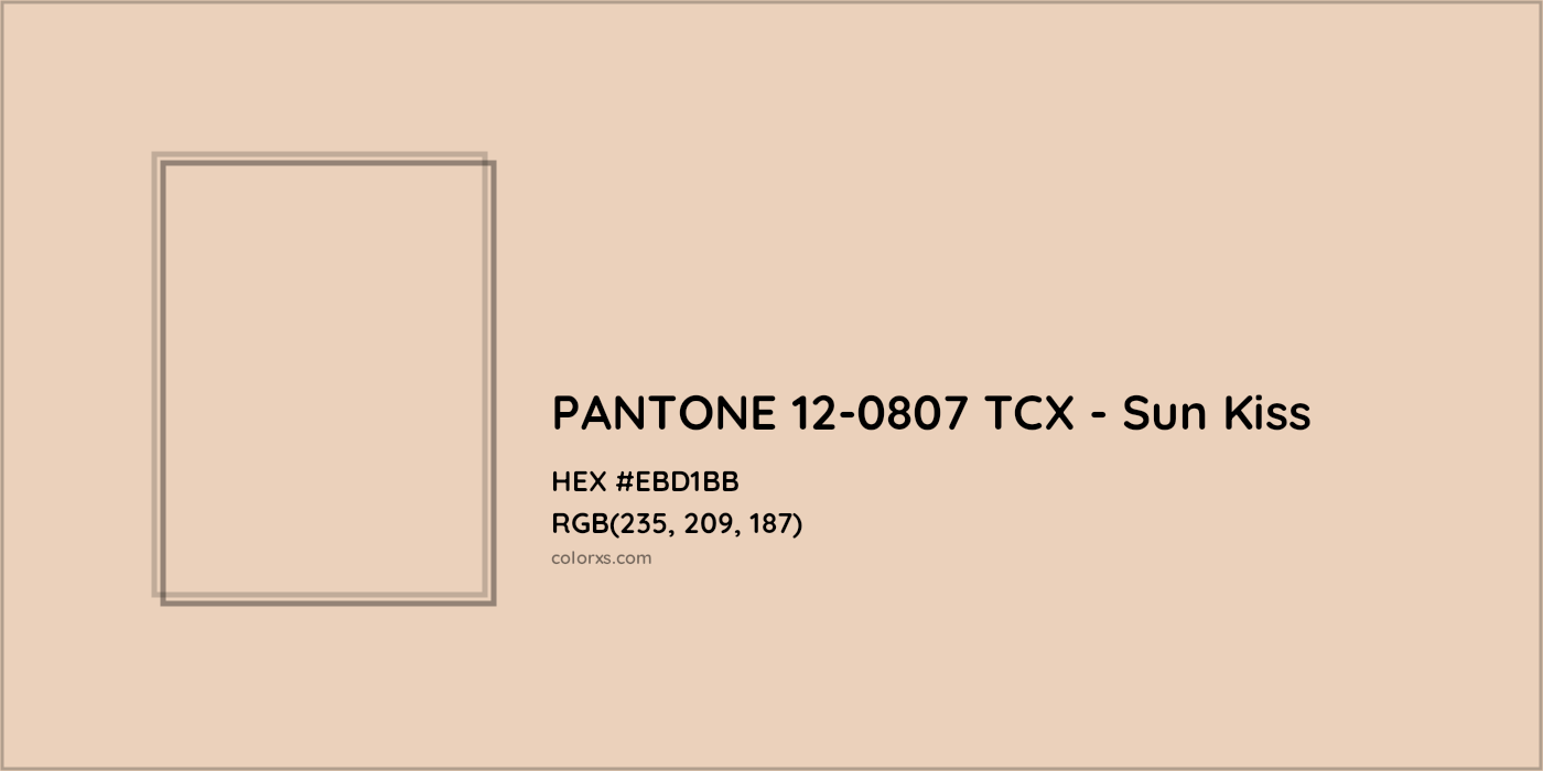 HEX #EBD1BB PANTONE 12-0807 TCX - Sun Kiss CMS Pantone TCX - Color Code