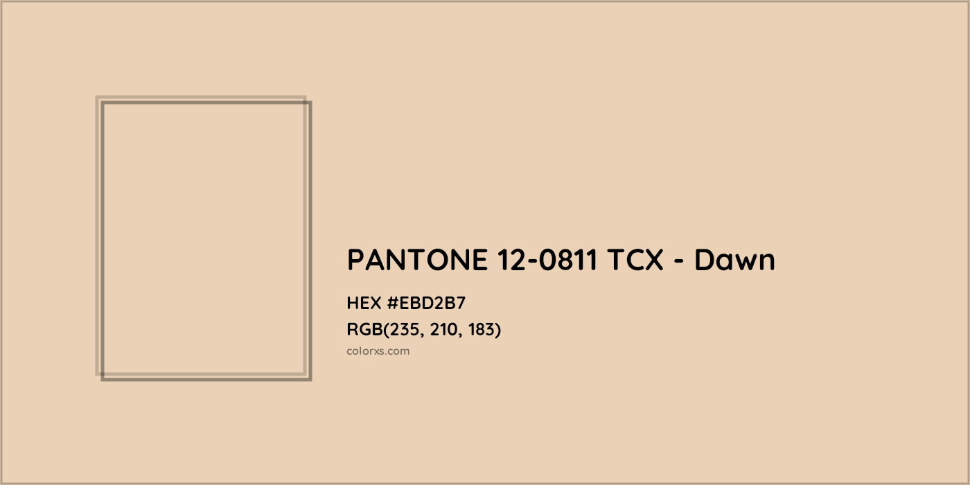 HEX #EBD2B7 PANTONE 12-0811 TCX - Dawn CMS Pantone TCX - Color Code
