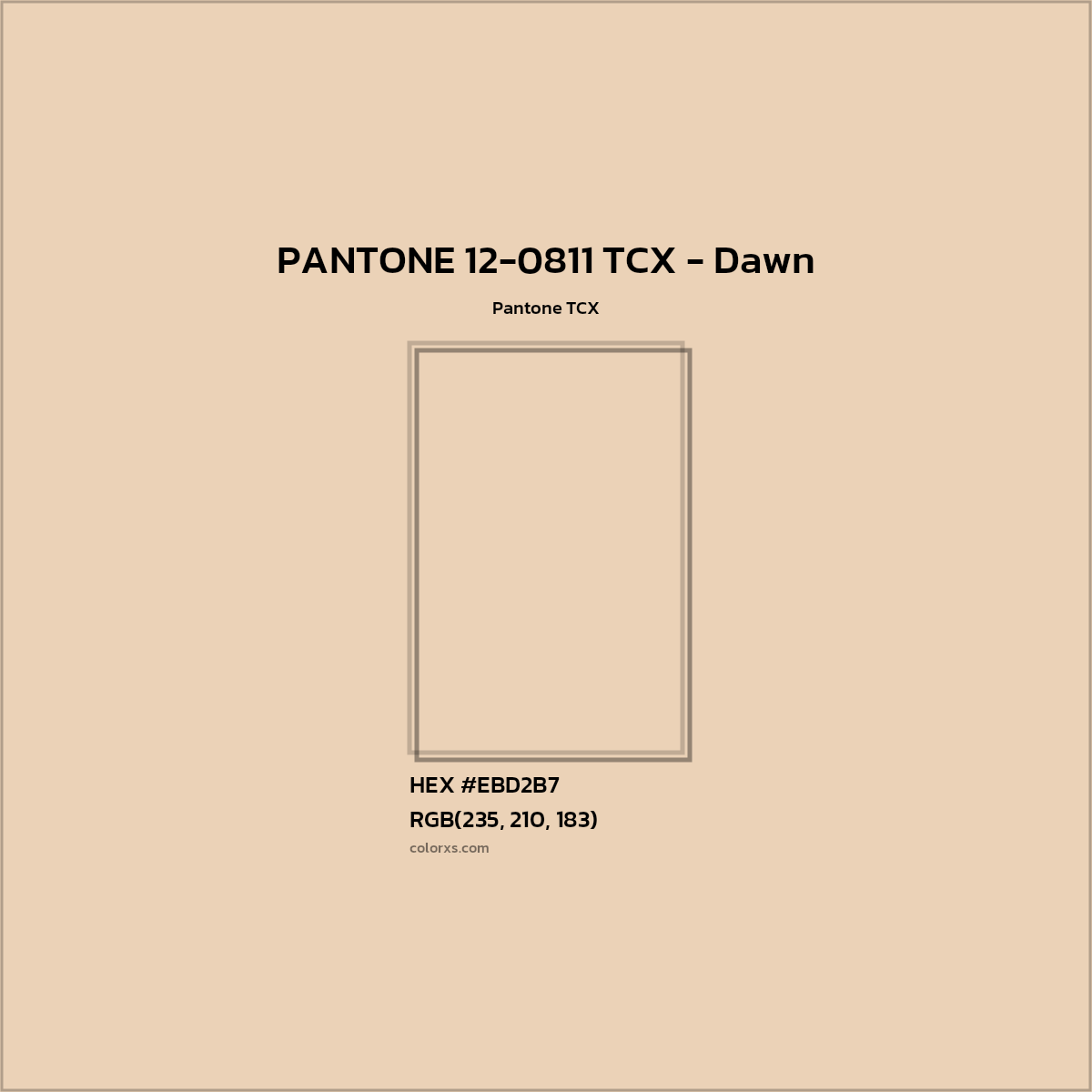 HEX #EBD2B7 PANTONE 12-0811 TCX - Dawn CMS Pantone TCX - Color Code